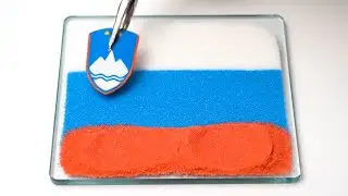 Edible Sand Art Flags ASMR | Oddly Satisfying National Flag Creations Ep. 12