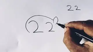Rat drawing easy/How to draw a rat/Rat drawing from number 22 @JSdrawing 