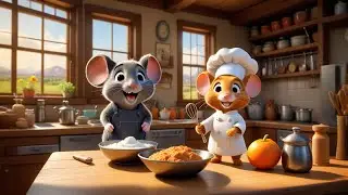 Four Little Mice Bake a Cake | Cooking Song for Kids | Nursery Rhymes and Learning Fun