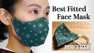 BEST FITTED Face Mask Sewing Tutorial😷 PDF Printable 3D Mask Pattern