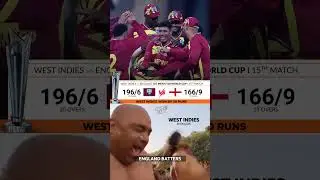 West Indies dominate with an 30 runs win Against England in 15th match #t20worldcup2026  #cricket