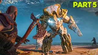 God of War Walkthrough Part 5 &ndash; Stone Ancient Boss Fight & Alfheim Light Bridge Puzzle (4K)