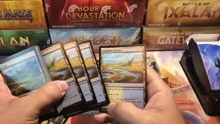 Dominaria Teferi Planeswalker Deck Full Unboxing including 2 Boosters Magic the Gathering MTG DOM