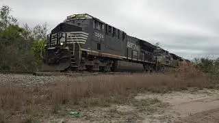 Railfaning Mobile AL with NS geometry train, NS 8105 (interstate) and more