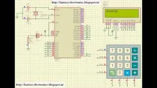 simple calculator  using 8051 include keil(c code and hex )and Proteus simulation