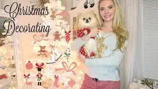 Decorate With Me and my Pomeranian | Christmas Tree 2018 Pink & White Wonderland