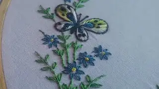 Unique And Colourful Butterfly Motifs Hand Embroidery Design|Needle work|Hand work|Hand Embroidery