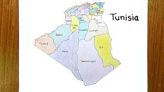 Algeria Map Drawing || How to Draw Map of Algeria || How to Draw Algeria Map