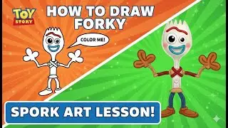 Forky Drawing Very Easy | Toy Story 4 Art for Kids