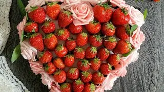 🌹DIY Rosen Erdbeeren Herz - zum Verschenken!
