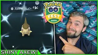 ✨Shiny Axew✨caught after *THIS* many raids! (Pok&eacute;mon GO)