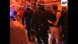 FRANCE: ST ETIENNE: FANS CLASH WITH POLICE AFTER ENGLAND DEFEAT