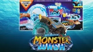 monster jam megladon monster wash playset review: over 4 feet long!