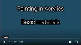 Painting in Acrylics - Basic Materials. @ABSTRACTWINGSart