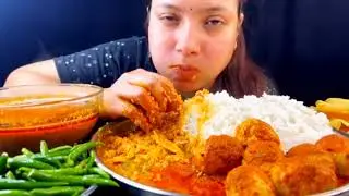ASMR eating spicy 🔥🥵 egg curry 🍛  Maharaja bhog #@FoodieJD #@FoodieDarling #youtube#mukbang #asmr