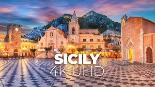 FLYING OVER SICILY 4K Drone Film + Music for beautiful relaxation.