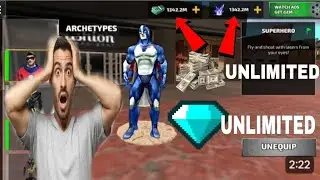 How to unlimited coins and gems in rope Hero vice town 💎🤑#ropehero#