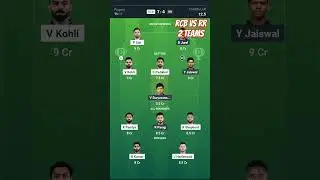 RCB vs RR dream team prediction 2 team#dream11prediction #dream11 #dream11team #iplfantasy #rr #rcb
