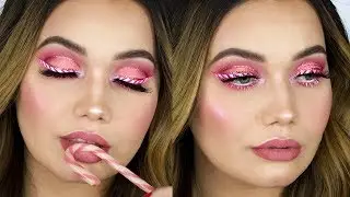 Fun Holiday Makeup Tutorial | Candy Cane Inspired