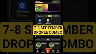 Dropee Daily Combo 07-08 September | Today Dropee Daily Combo | AGP
