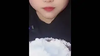 Without full face ice eating asmr