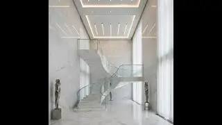 &ldquo;Luxury Entry Hall Design | Majestic Double-Height Entrance with Sculptural Staircase&rdquo;