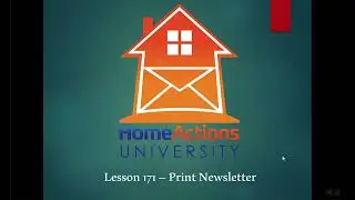 Lesson 171 - Print Newsletter