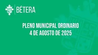 Pleno Ordinario del 4 de agosto de 2025