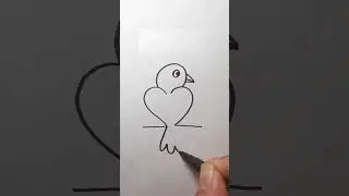 How to draw a Bird | How to draw a Sparrow in easy way | step by step easy Drawing  for beginners |