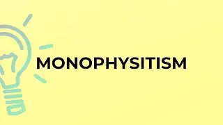 What is the meaning of the word MONOPHYSITISM?