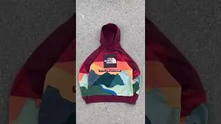Do you like this sunset upcycled hoodie #upcycle #rework #sewing