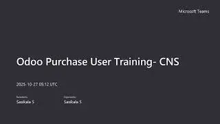 Odoo Purchase Module Training in Tamil | Complete User Guide