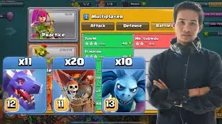 TH17 attack in Legend Leaguse RC with balloon+Minion+Dragon part53 |clash of clans