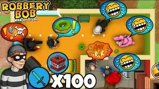 Robbery Bob - All Costumes Funny Video Game Part 369