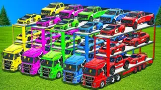 TRIPLE TRANSPORT SUPER FAST EMERGENCY CARS & POWER PICKUPS ROLL! FS 25