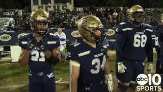 Modesto's Central Catholic Raiders shutout the Antelope Titans 35-0, advance to D-II Section Title