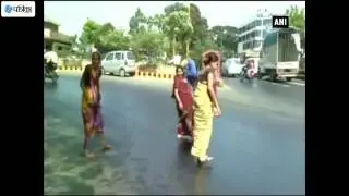Melting Road In Gujarat Due to Heat Wave