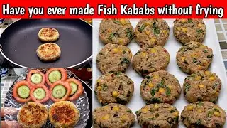 Fish & Corn Kababs Without Frying | Fish Cutlets | Fish Kebab Recipe | Non-Fried Fish Kebabs