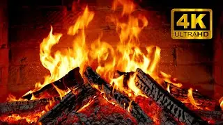 ✨ Ночной камИн с потрескИвающИмИ поленьямИ — глубокое расслабленИе, сон И уют 4K HDR