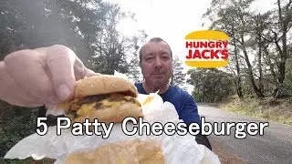 Hungry Jack&rsquo;s 5 Patty Cheeseburger Super Stunner Meal