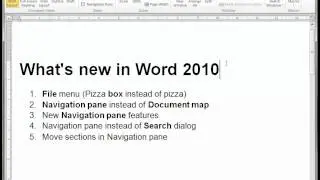 What's new in Microsoft Word 2010