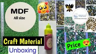 Mirrors for lippan art / mdf board collection haul/ Mirror glass worldwide unboxing/best fabric glue