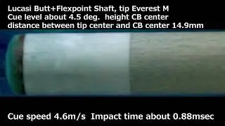 [super slow-motion] billiard Impact duration of various cue speed with 40413fps