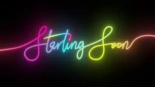 Starting Soon Auto Draw Text Streaming Looped Animation by #motionmade