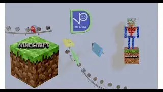 Minecraft 3D Animation | Creative Visual Art | VP 3D Artist marble music ball