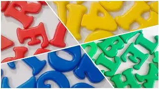 Red yellow green blue magnetic letters satisfying ASMR video #asmr #satisfying #magneticasmr 