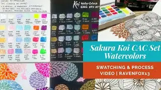 Sakura Koi CAC (Creative Art Color) Watercolor Set Swatching and Demo | Ravenfox13