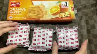 Bissin Orange Wafers #unboxfood