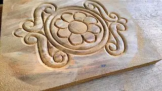 wood carving | flower wood carving tutorial | router skills by pvj wood carving