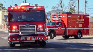 PHXFD  Engines 18, 918 & Rescue 18 Responding